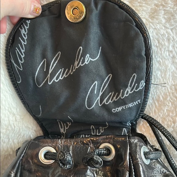 Vintage Claudia Beaded Black Leather Women's Bag - Picture 3 of 15